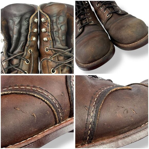 Red Wing Heritage 8111 Iron Ranger 6” Boots Brown Harness Leather Men’s 10.5 D - Picture 10 of 12